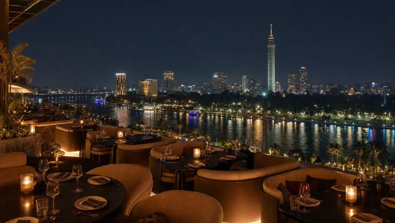 Giza Downtown Towers — روف لاونج بإطلالة على النيل